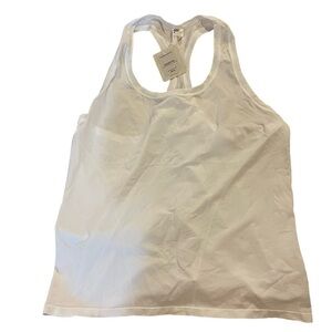 NWT Fabletics Feather Tech Racerback Tank Classic White Size Large